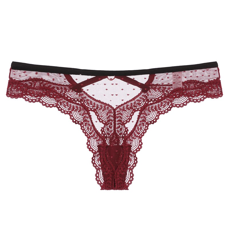 Koronkowe figi z wycięciem Alienòr-lorana.eu