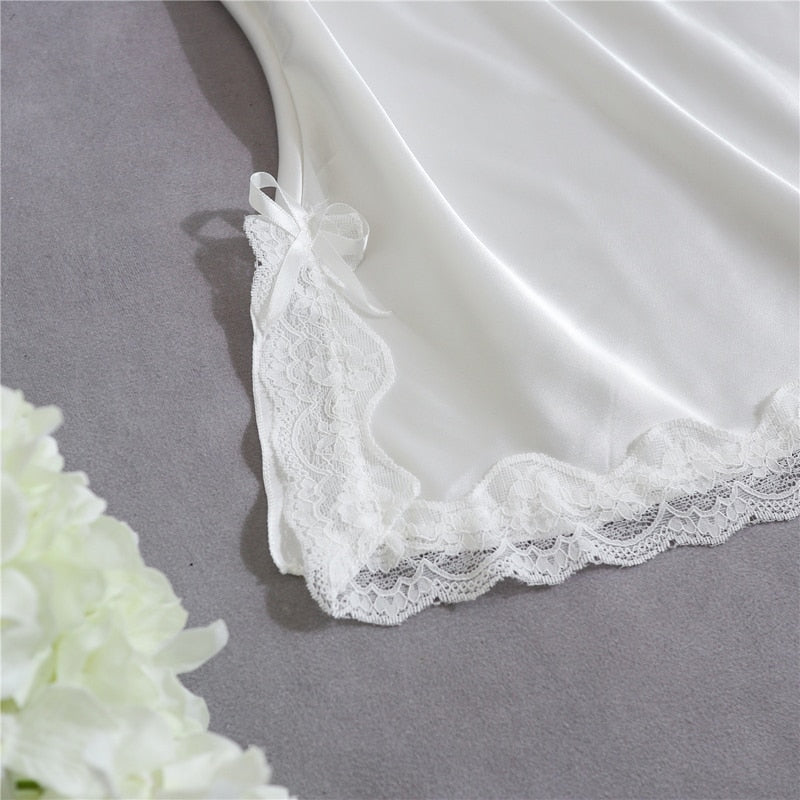 Koszula nocna z kokardkami Gaëlle-lorana.eu