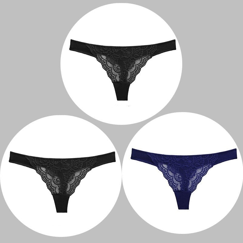 Stringi z koronką 3-pak Elena-lorana.eu