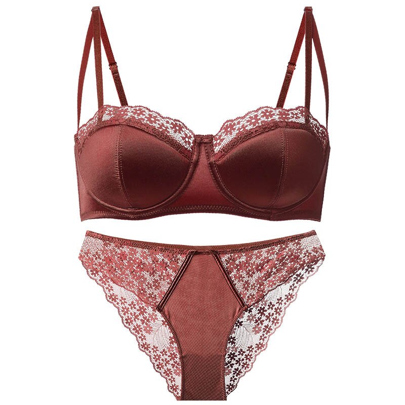 Satynowy komplet bielizny Lilie-lorana.eu