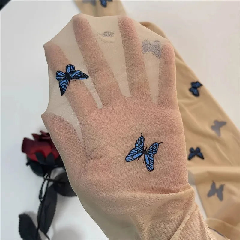 Rajstopy w niebieskie motylki Charlotte-lorana.eu