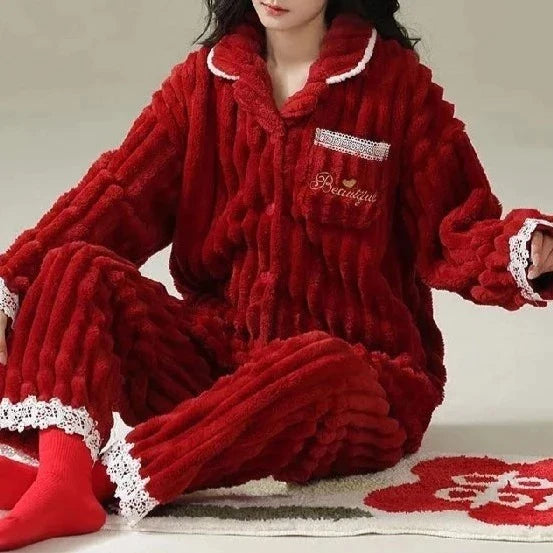 Pyjama d'hiver chaud et moelleux-lorana.eu