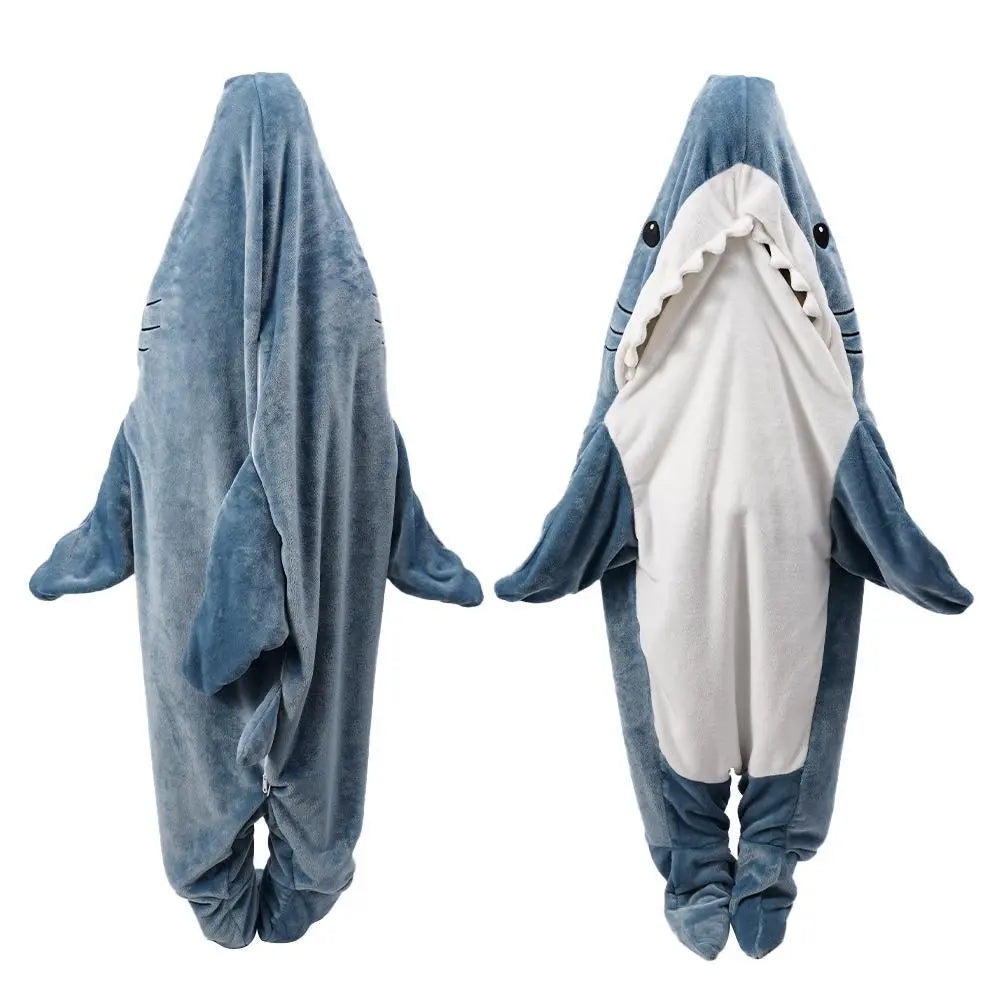 Pyjama en peluche requin une pièce-lorana.eu