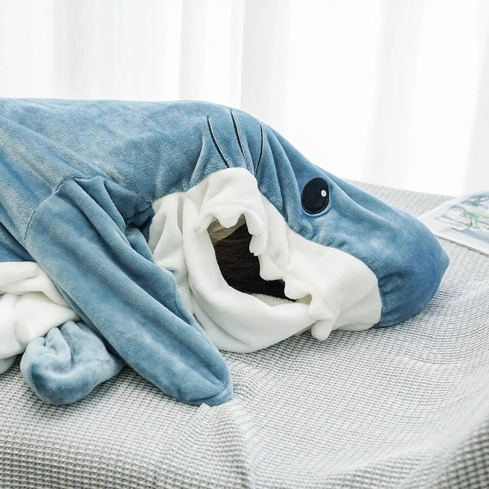 Pyjama en peluche requin une pièce-lorana.eu