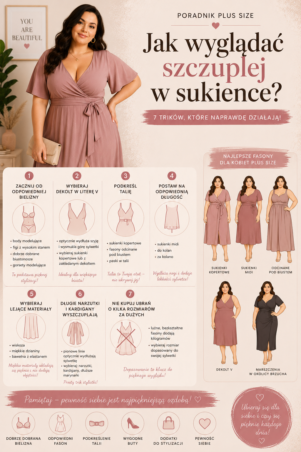 Jak wyglądać szczuplej w sukience? 7 trików, które naprawdę działają