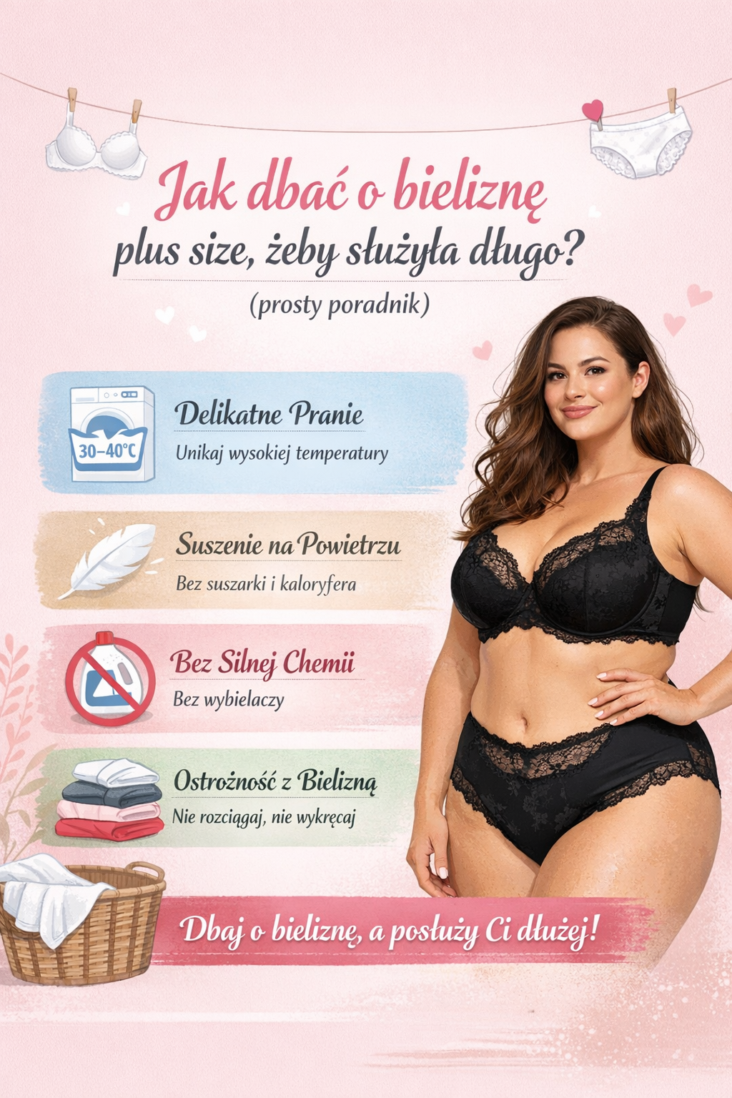 Jak dbać o bieliznę plus size, żeby służyła długo?