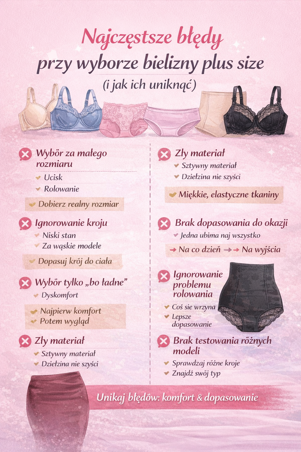 Najczęstsze błędy przy wyborze bielizny plus size (i jak ich uniknąć)