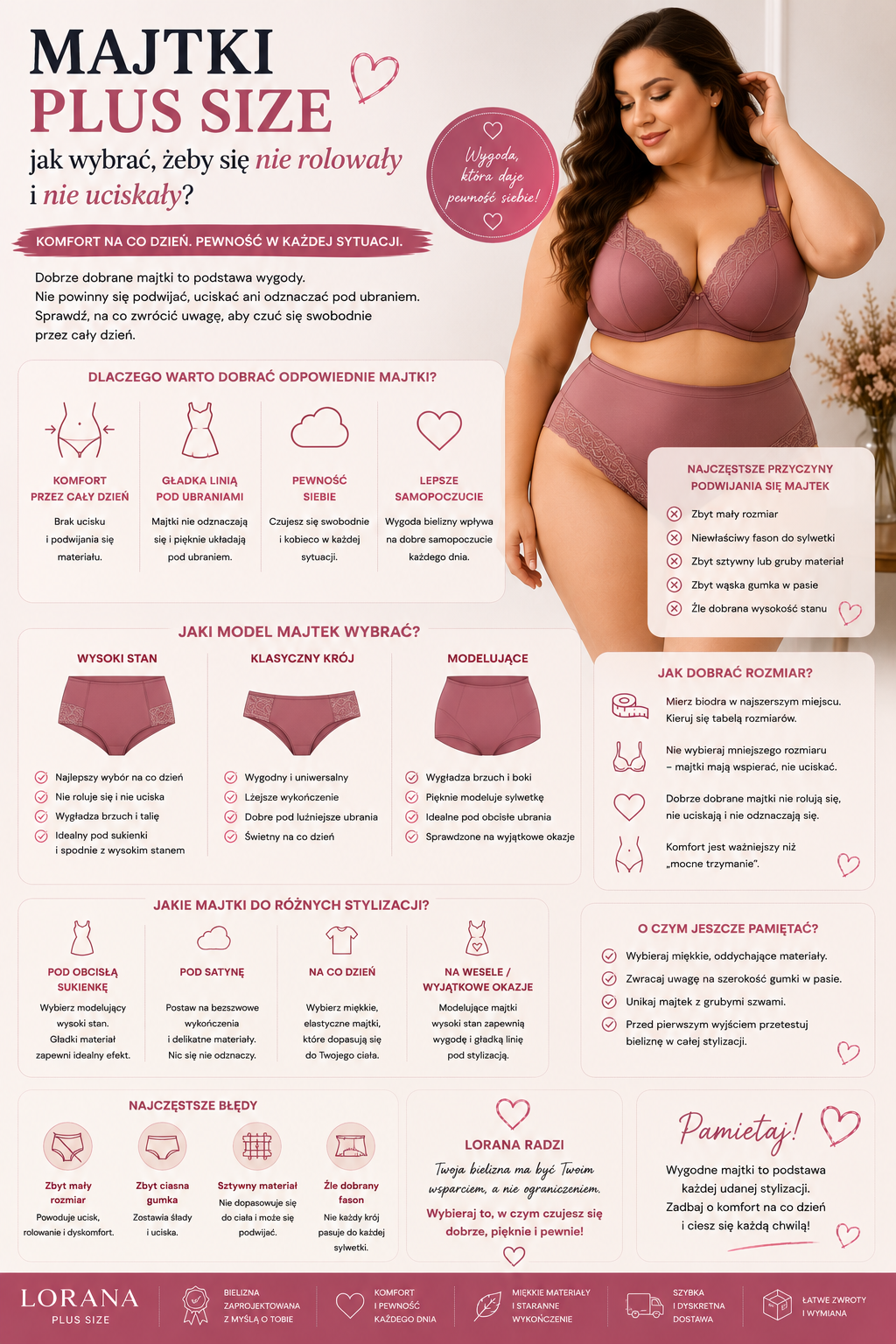 Majtki plus size – jak wybrać, żeby się nie rolowały i nie uciskały?