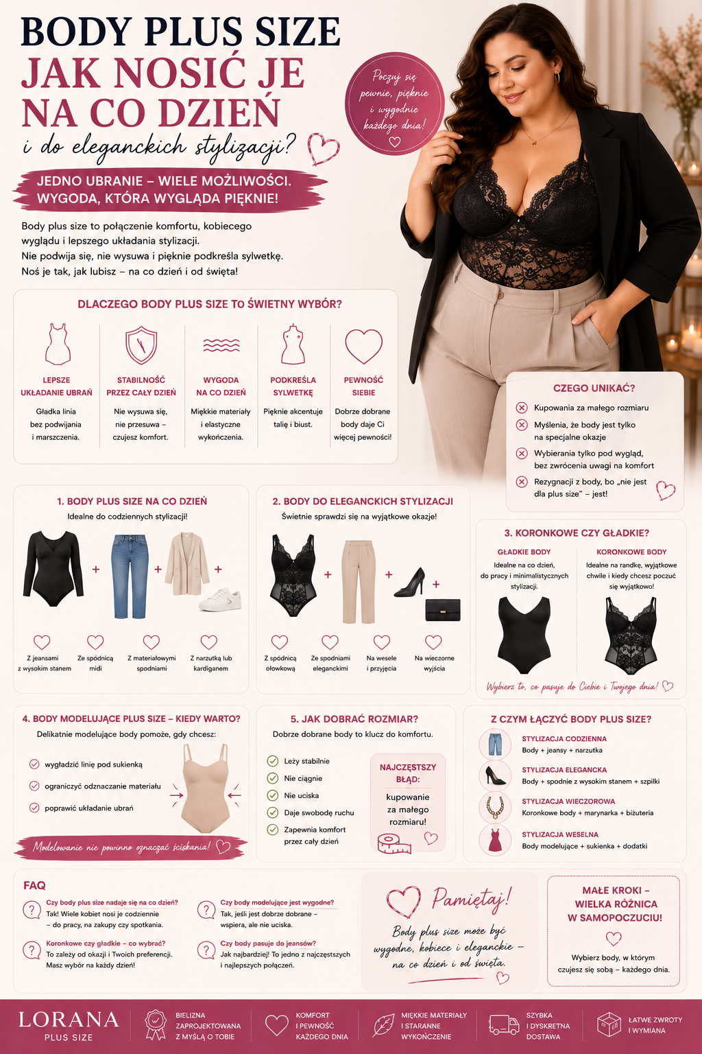 Body plus size – jak nosić je na co dzień i do eleganckich stylizacji?