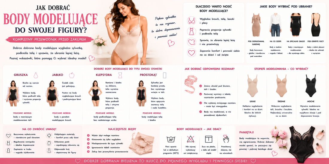 Jak dobrać body modelujące do swojej figury? Kompletny przewodnik przed zakupem