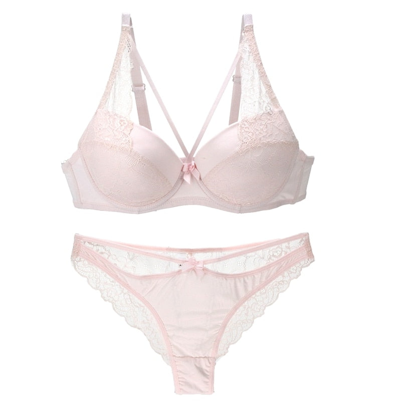 Komplet bielizny z koronką PUSH-UP Plus Size Anaïs-lorana.eu