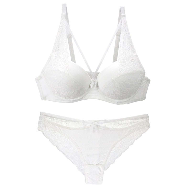 Komplet bielizny z koronką PUSH-UP Plus Size Anaïs-lorana.eu