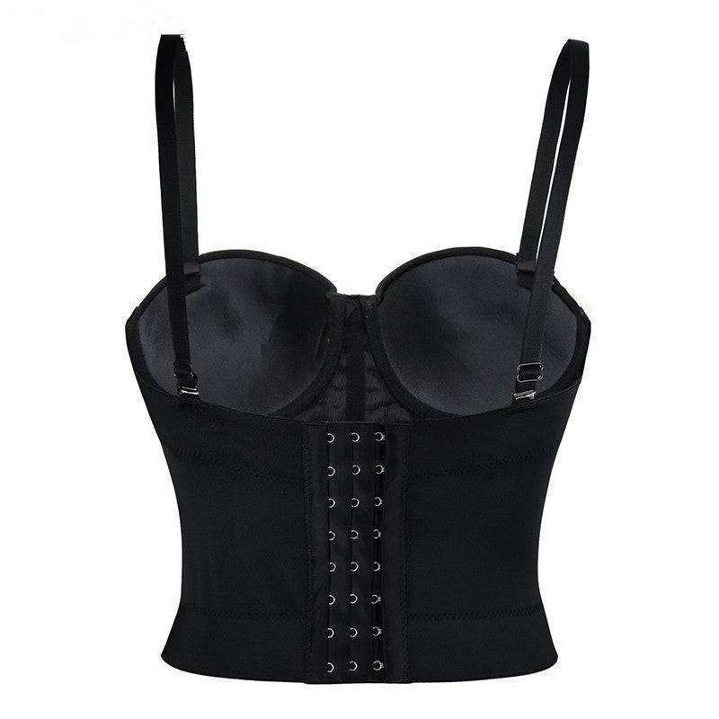 Skórzany gorset w formie topu plus size Adèle-lorana.eu