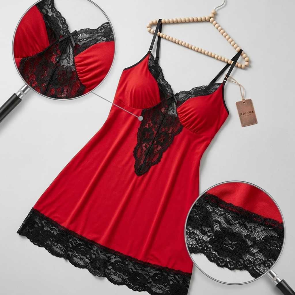 Koszula nocna z koronką plus size Adeline-lorana.eu