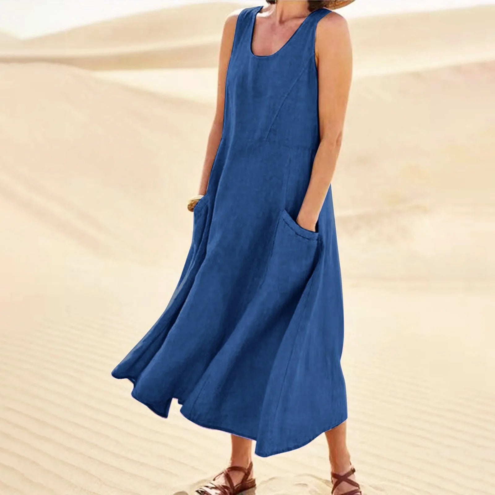 Letnia długa sukienka Plus Size Geneviève
