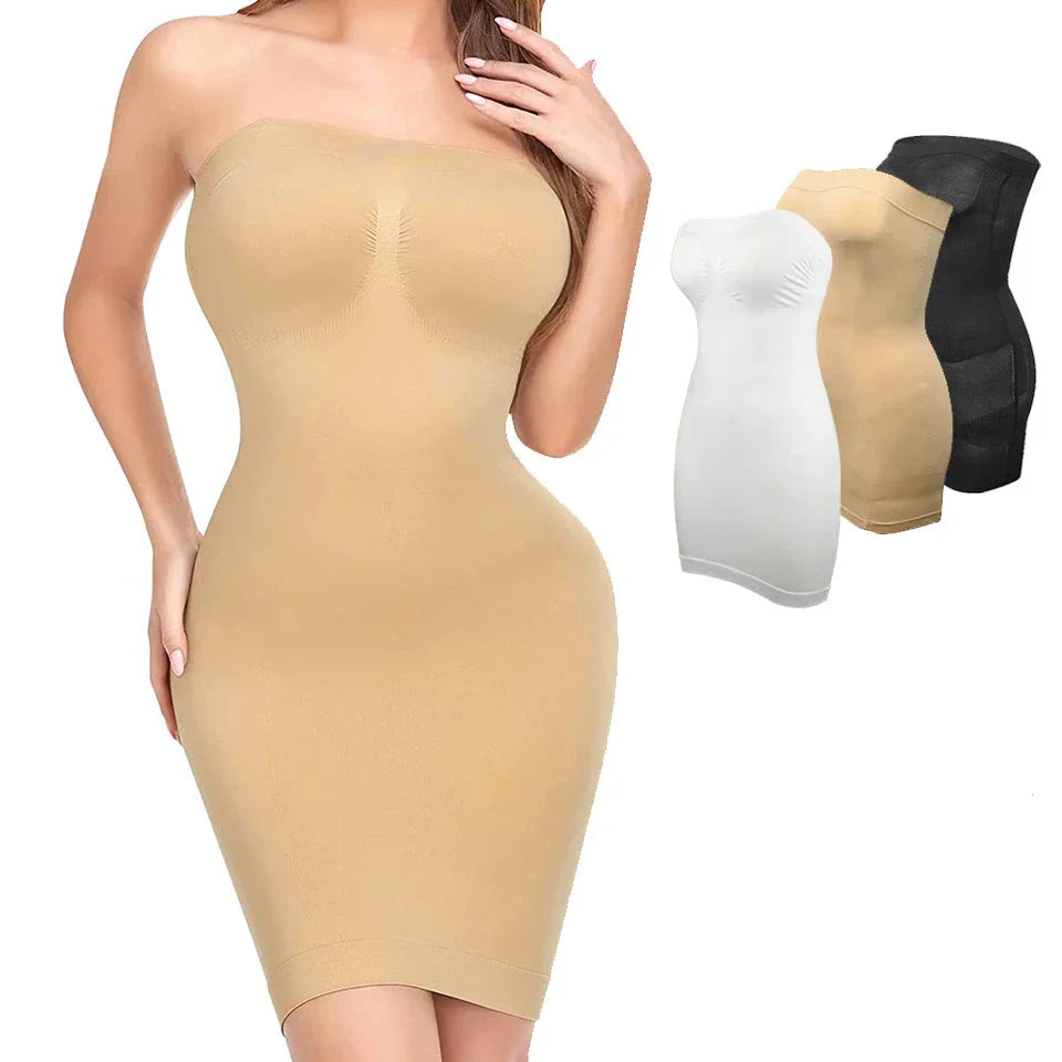Modelująca bieliźniana sukienka wyszczuplająca plus size Élodie=lorana.eu