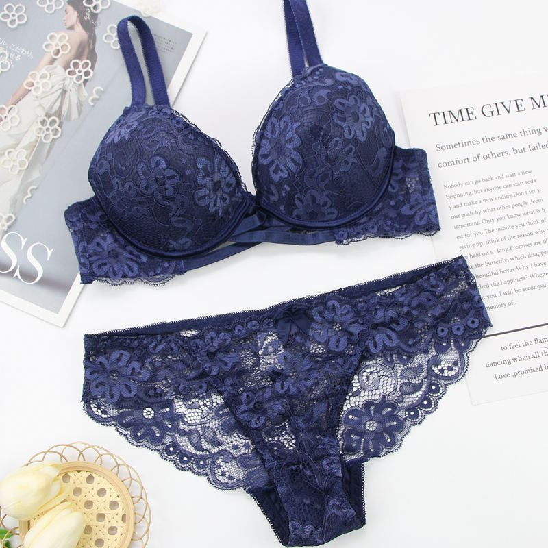 Koronkowy komplet bielizny PUSH UP Plus Size Diane-lorana.eu