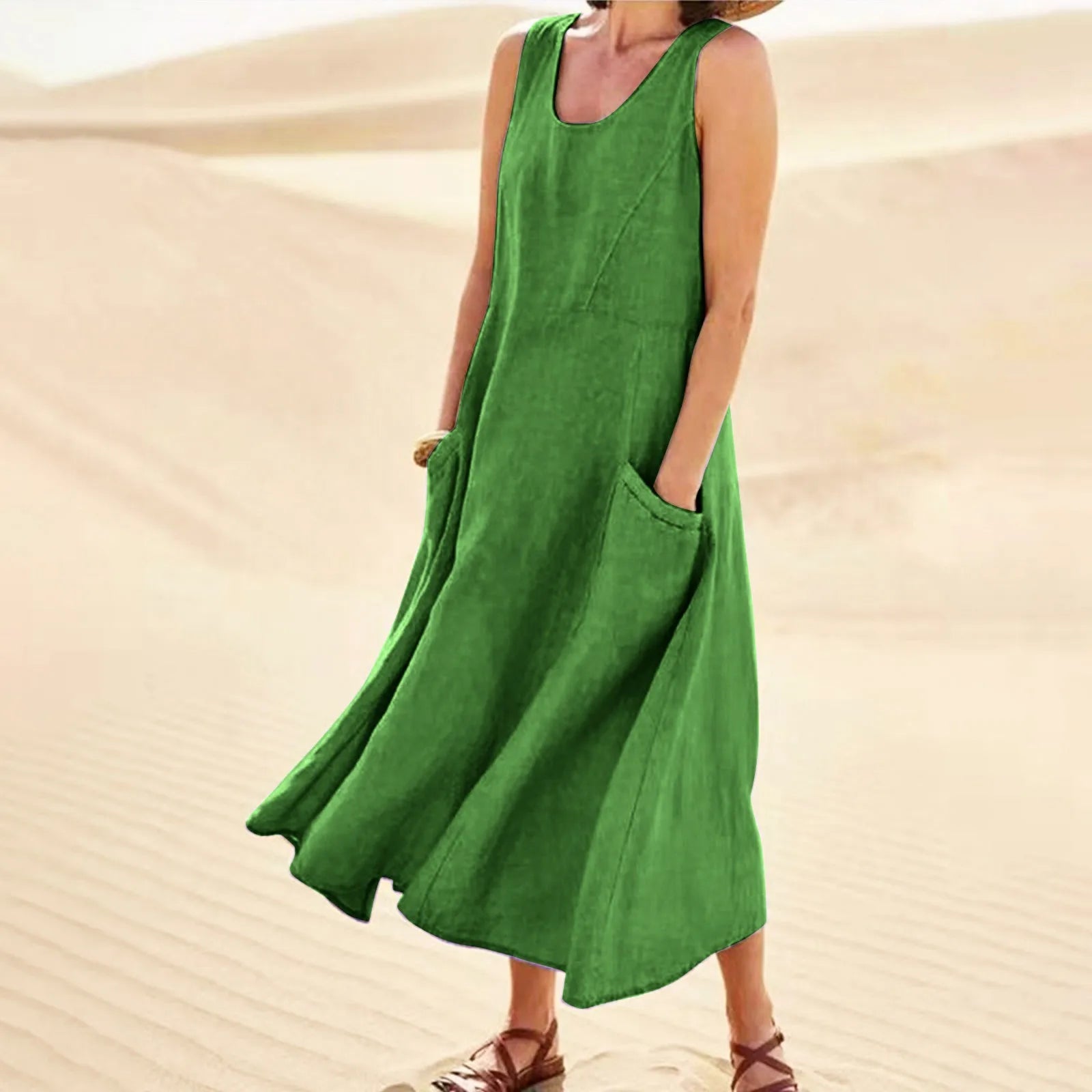 Letnia długa sukienka Plus Size Geneviève