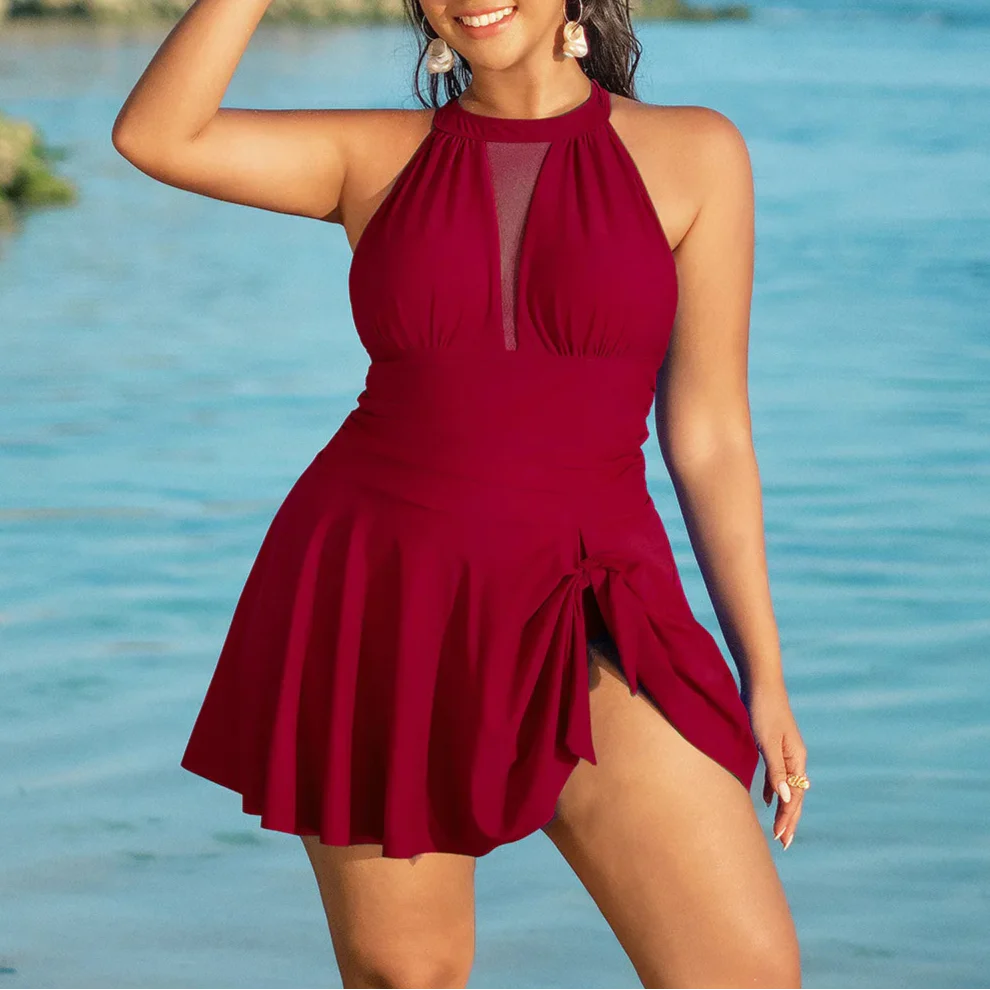 Jednoczęściowy strój kąpielowy ze spodniczką Coma Berenices-lorana.pl