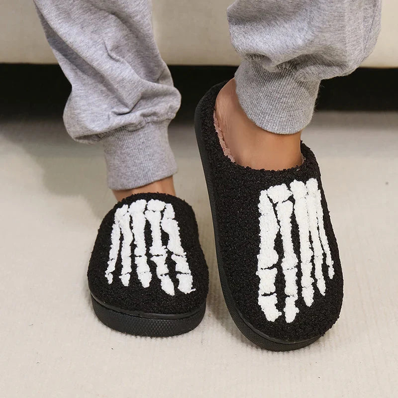 Kapcie na Halloween z motywem kościotrupa plus size Mirette-lorana.eu