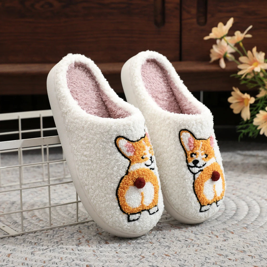 Kapcie dla fanów corgi plus size Émilienne