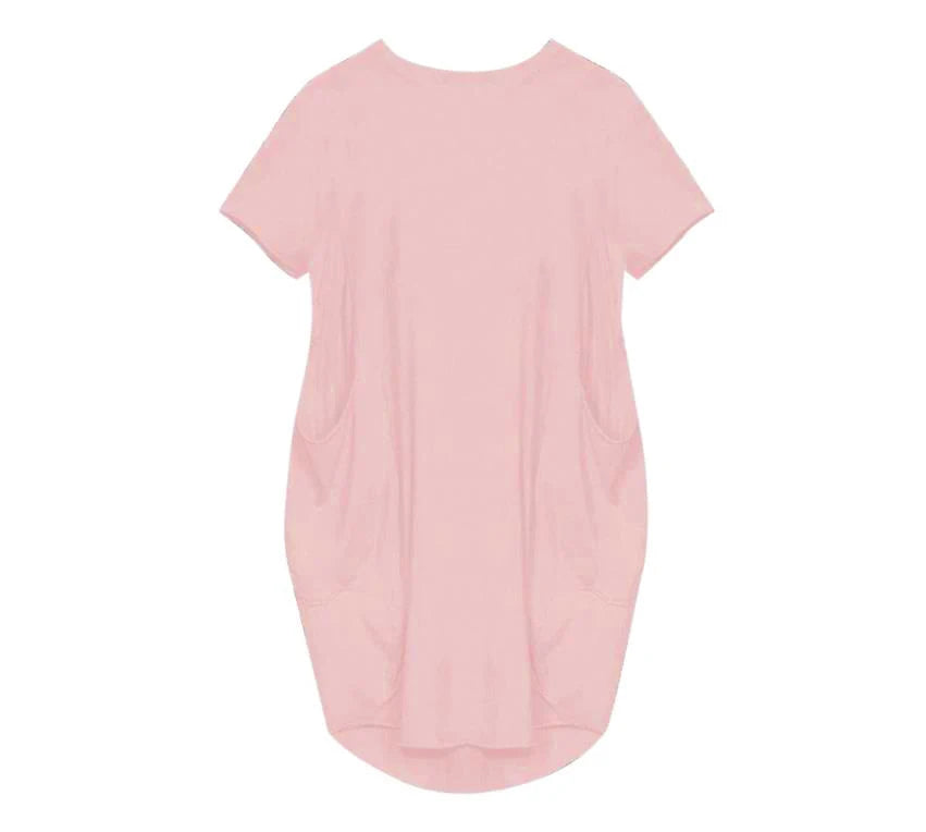 Luźna sukienka domowa z kieszonkami Colette