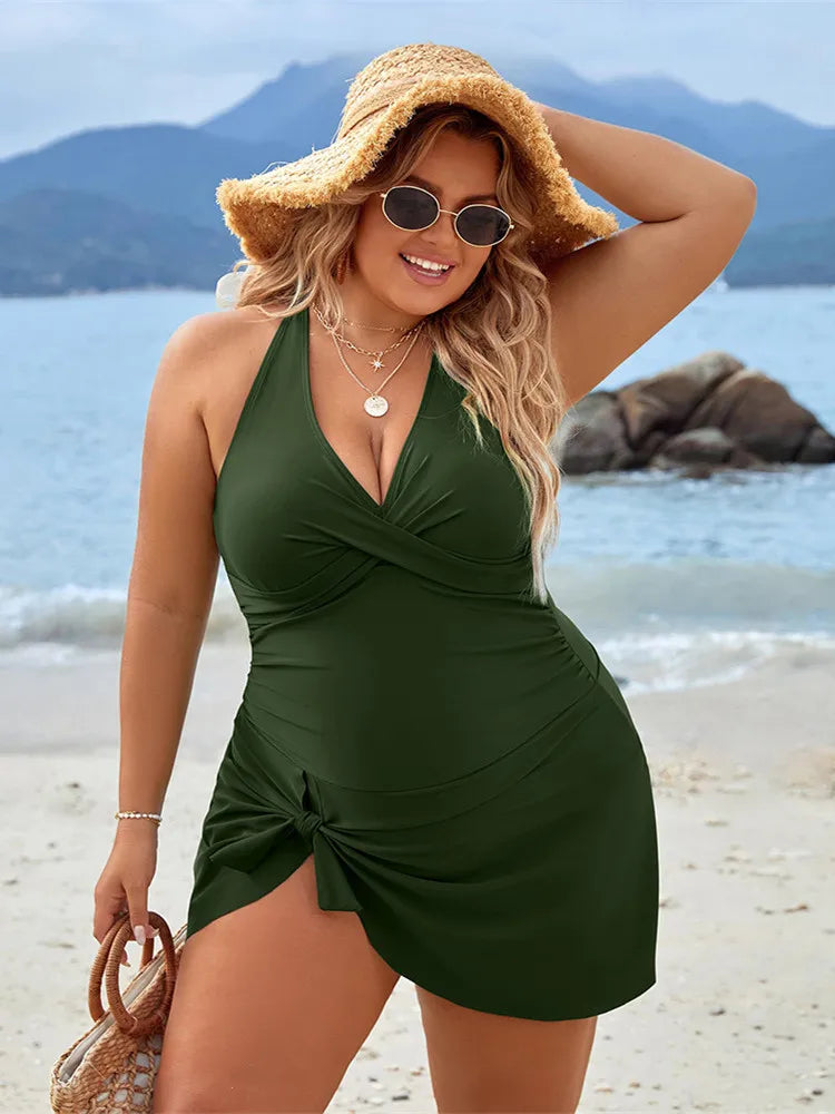 Jednoczęściowy strój kąpielowy ze spódniczką Manon