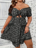 Plażowa sukienka plus size z odkrytymi ramiączkami Lou