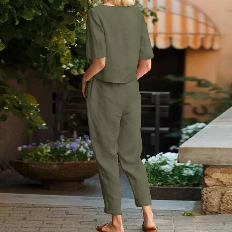 Luźny komplet odzieży domowej plus size Éliane