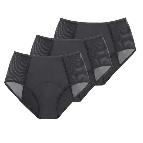 3-pak majtek menstruacyjnych z wysokim stanem Léonie-lorana.eu