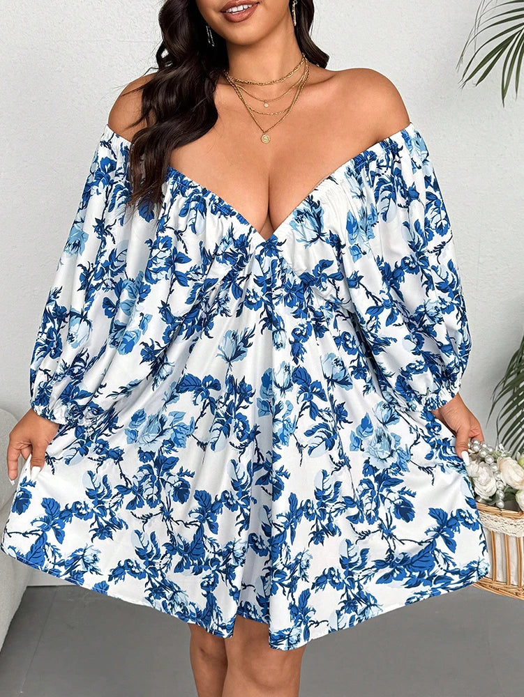 Plażowa sukienka plus size z dekoltem w kształcie litery V Ambre