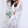 Szlafrok z koronkowymi rękawami plus size Margaux-orana.eu
