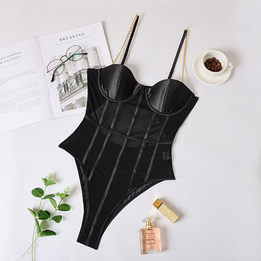 Eleganckie body z łańcuszkiem Zoé-lorana.eu