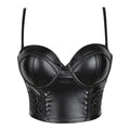 Skórzany gorset w formie topu plus size Célestine-lorana.eu