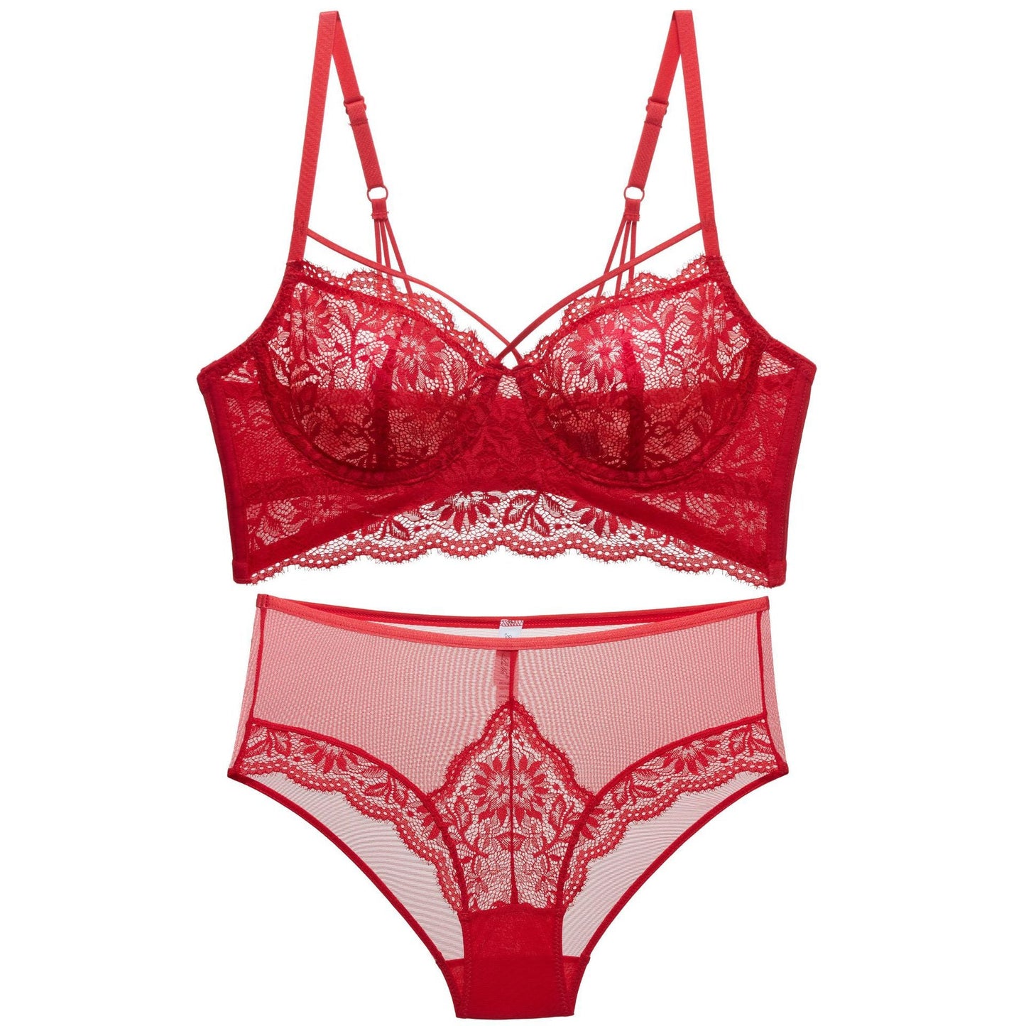 Ensemble de lingerie en dentelle à taille haute-lorana.eu