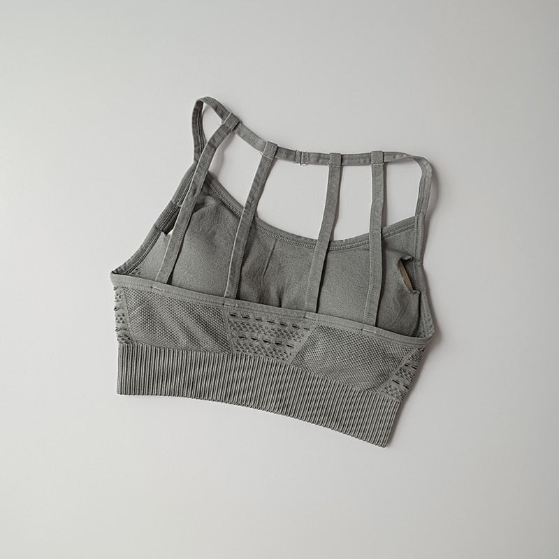 Soutien-gorge de sport avec bretelles décoratives-lorana.eu