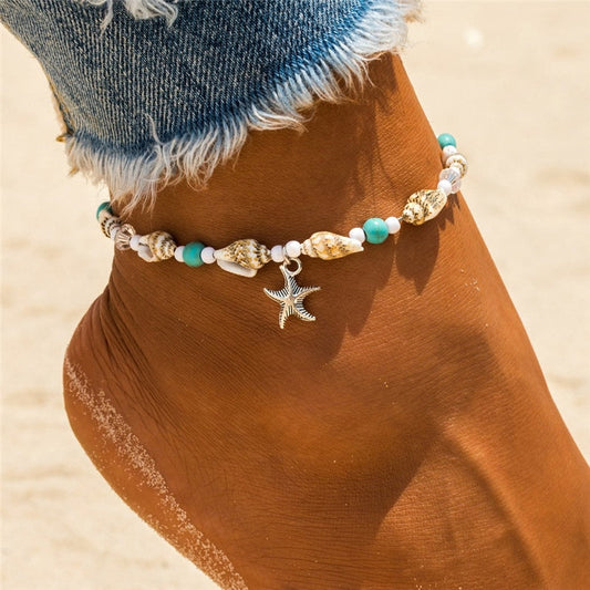 Bracelet de jambe avec étoile-lorana.eu