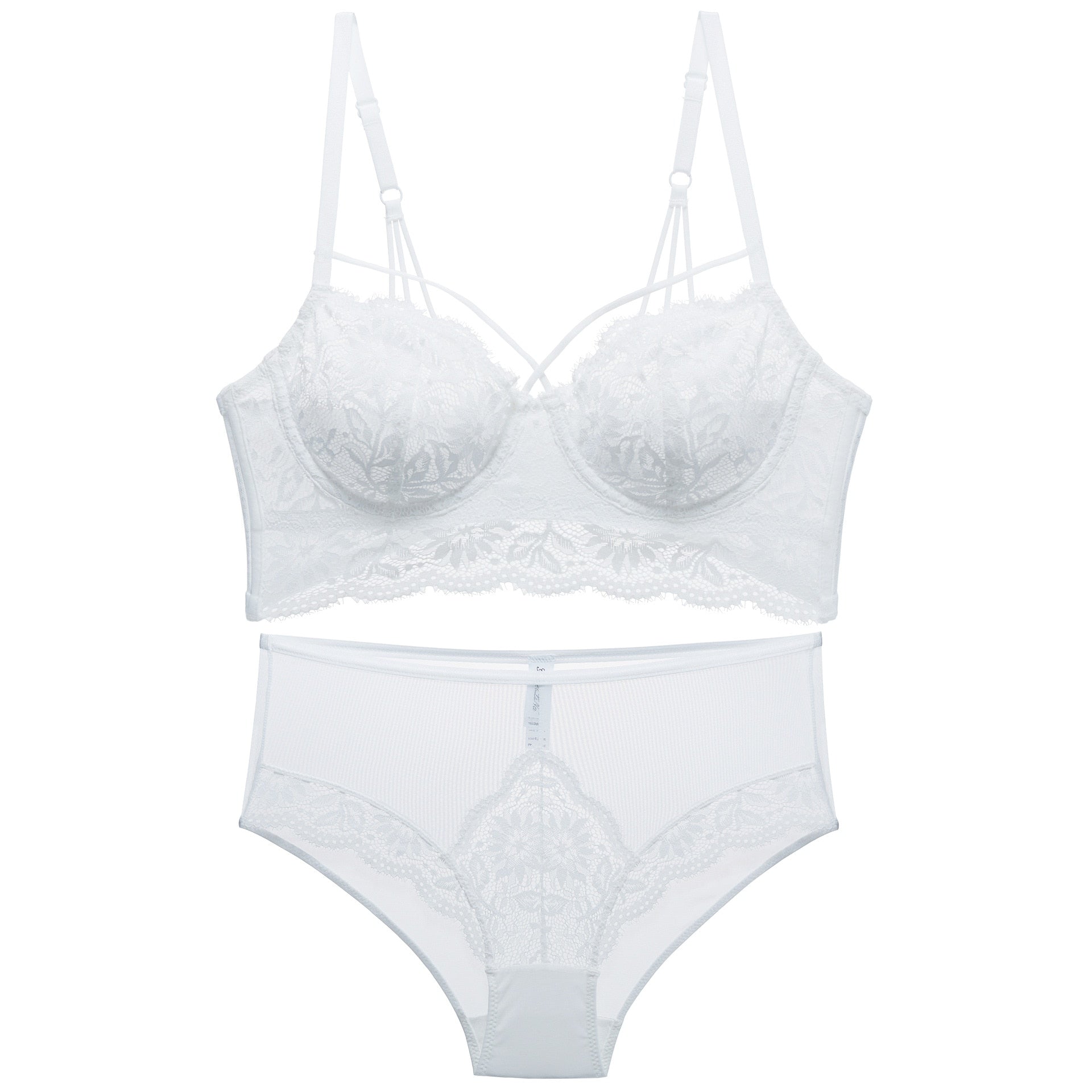 Ensemble de lingerie en dentelle à taille haute-lorana.eu