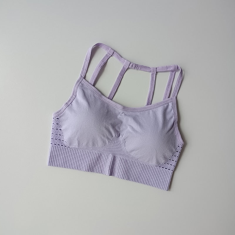 Soutien-gorge de sport avec bretelles décoratives-lorana.eu