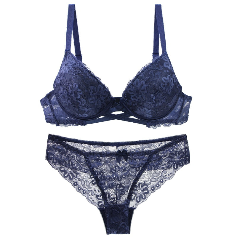 Ensemble de lingerie en dentelle PUSH UP-lorana.eu