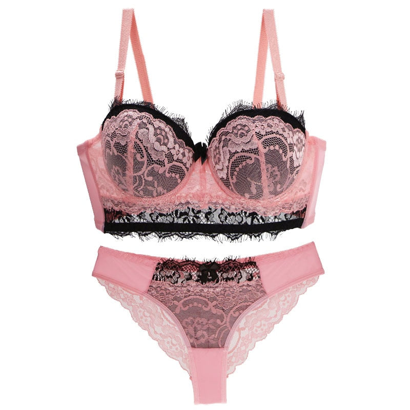 Ensemble de lingerie en dentelle PUSH UP Plus Size-lorana.eu